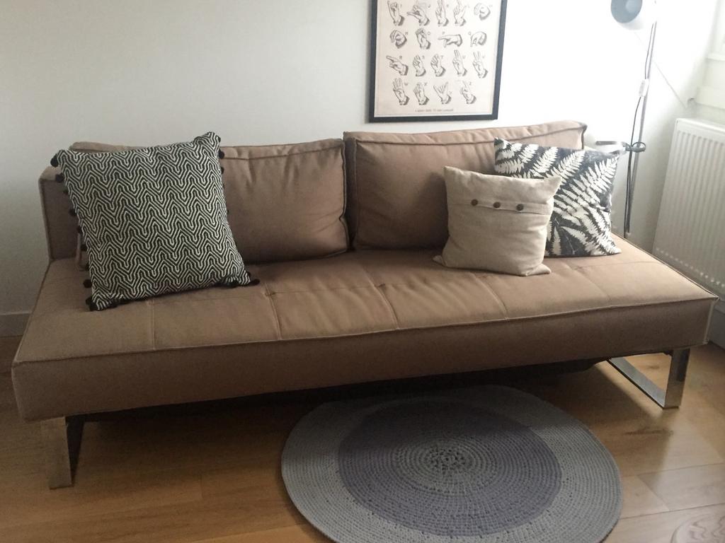 Innovation Living slaapbank zonder armleuning, Ophalen, Gebruikt, Bruin, Tweepersoons