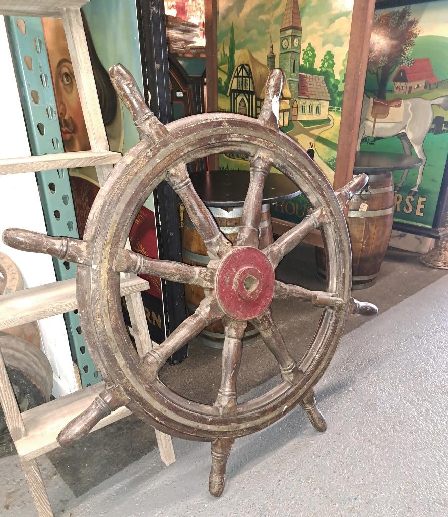 Antiek stuurwiel oude scheepsdecoraties vele oude top items, Antiek en Kunst, Ophalen