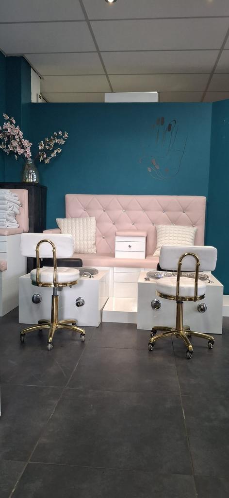 Dubbele manicurebank nagelstudio inrichting, Ophalen