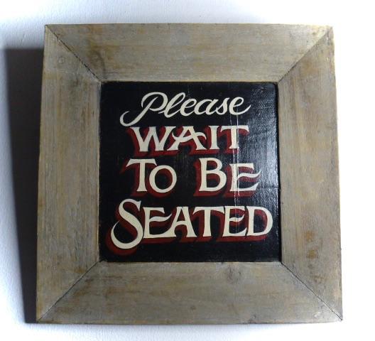 Handgeschilderd tekstbord / schilderij / Please / reclame, Huis en Inrichting, Nieuw, DeKameraadschap, Dj.kammeraat@telfort.nl