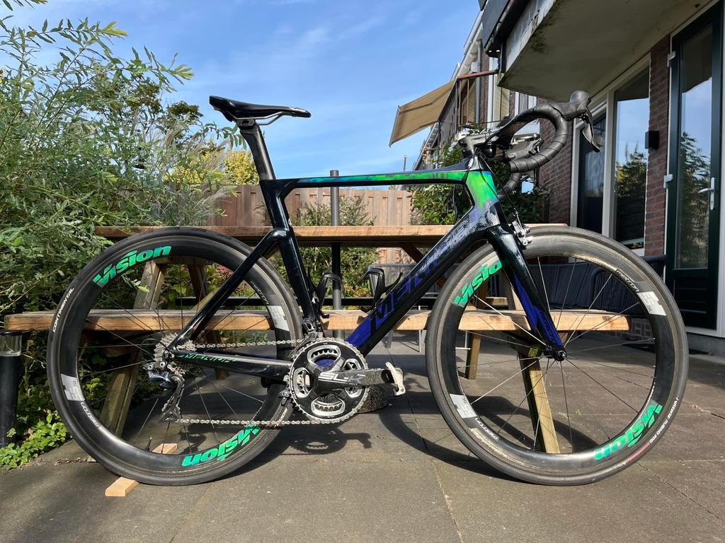 Merida Reacto racefiets 58cm dura ace Aurora Borealis, 28 inch, Gebruikt, Carbon, Heren