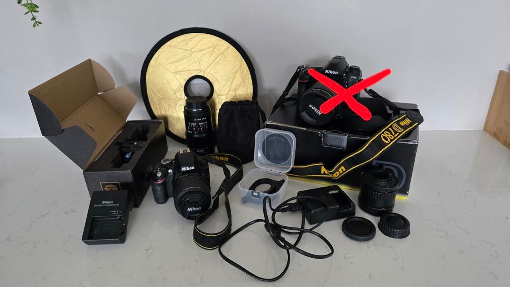 Fotografie artikelen zie omschrijving, Ophalen, Zo goed als nieuw, Nikon, Geen optische zoom