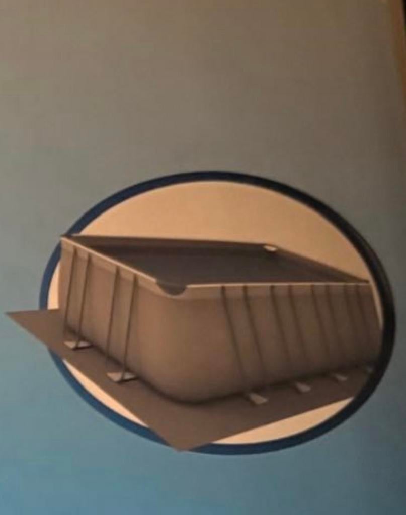 Zwembad met trap en ondervloertegels - 5.49m x 3.05m x 1.22m, Gebruikt, 300 cm of meer, Rechthoekig, Ophalen