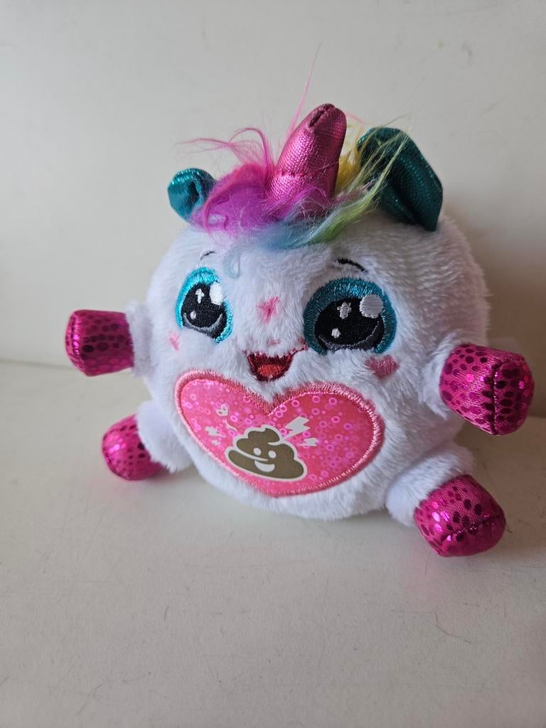 Schattige kleine witte Rainbowcorn knuffel - 10 cm, Ophalen of Verzenden, Nieuw, Overige typen