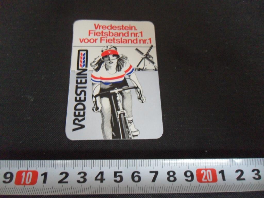 sticker VREDESTEIN Fietsband nr.1  Fiets Molen BUA131, Ophalen, Zo goed als nieuw, Sticker