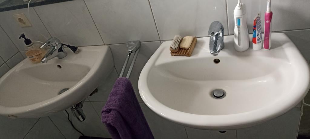 Wit sanitair: douchebak, bad, wasbakken toilet, Ophalen, Glas, Douche