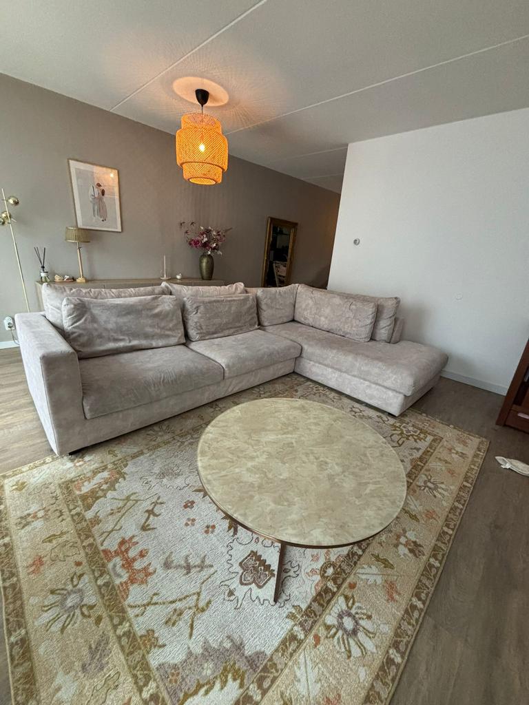 Trendhopper Hoekbank Venetië beige, Ophalen, Gebruikt, 100 tot 125 cm, Hoekbank