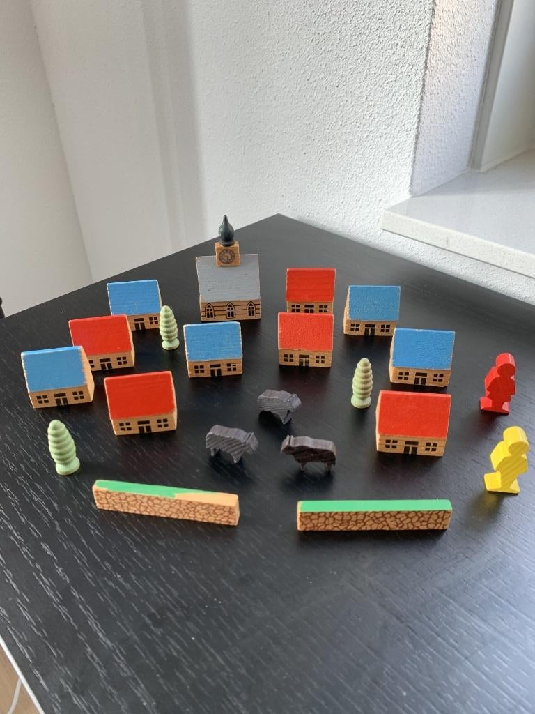 Oud vintage houten speelgoed dorpje, Ophalen