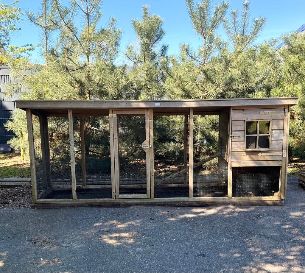 Konijn/kippen hok met ren, Ophalen, 110 cm of meer, Zo goed als nieuw, 90 cm of meer