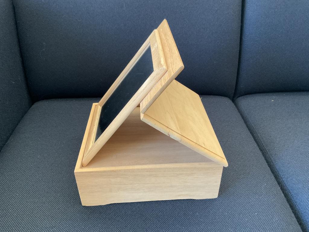 Makeup / sieraden kistje, met spiegel (meisjes 8-12 jr), Ophalen of Verzenden, Zo goed als nieuw