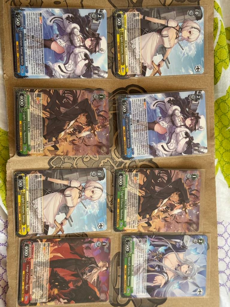 Weiss Schwarz Azur Lane Vol 2 Engels lot kaarten, Ophalen of Verzenden, Zo goed als nieuw, Meerdere kaarten, Foil