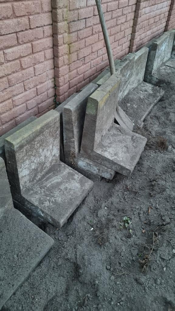 30 stuks L-elementen keerwanden, Tuin en Terras, Ophalen, Gebruikt, 25 tot 50 cm, Overige typen