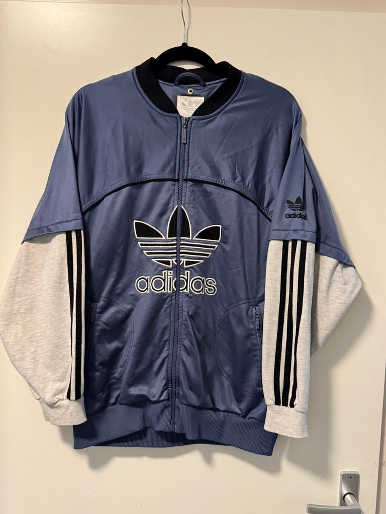 Vintage Adidas Originals Trefoil Track Jacket L, Ophalen of Verzenden, Gedragen