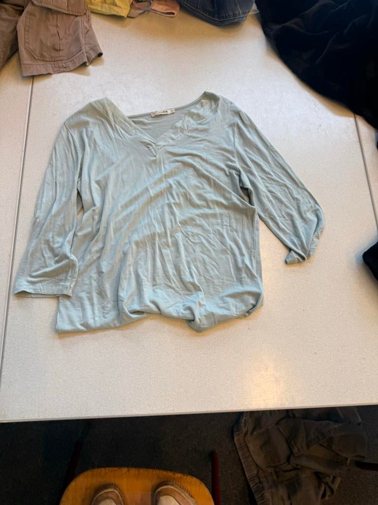 CADA DIA T-shirt lichtblauw maat 44, Kleding | Dames, Ophalen, Blauw, Maat 42/44 (L), Lange mouw