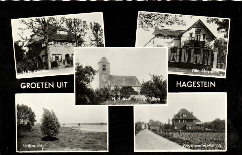 Groeten uit Hagestein - 5 afb - 1963 gelopen, Ophalen of Verzenden, Voor 1920, Gelopen, Noord-Brabant