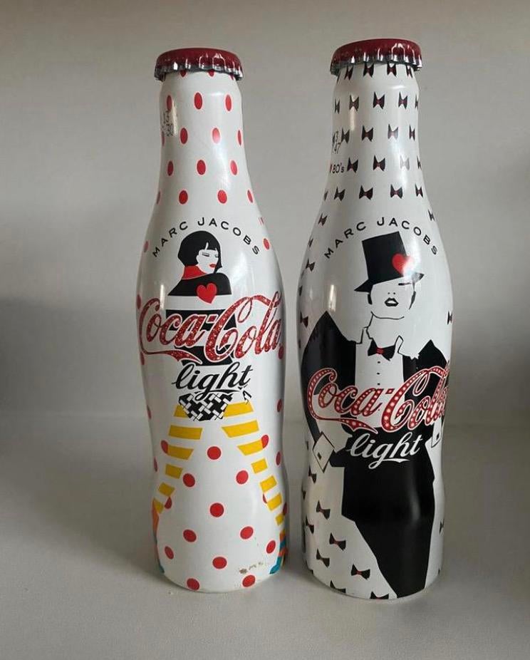 2 Aluminium flesjes van Coca-Cola light. Marc Jacobs., Ophalen of Verzenden, Zo goed als nieuw, Verpakking