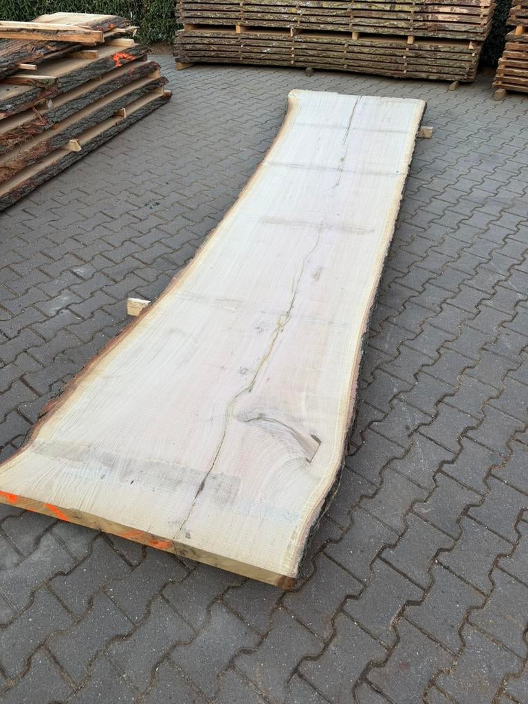 Xxxxl eiken boomstambladen 430x96cm, Ophalen of Verzenden, Zo goed als nieuw, 250 cm of meer, Balken