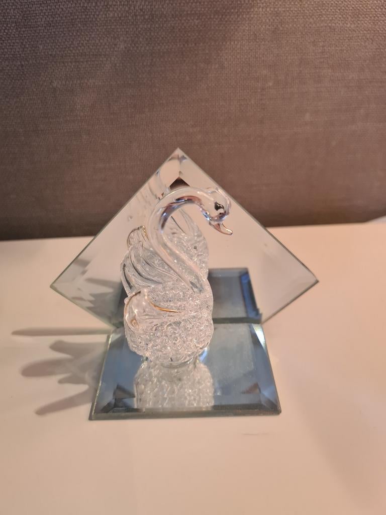 Swarovski Swaan met spiegel, Ophalen of Verzenden, Zo goed als nieuw, Figuurtje