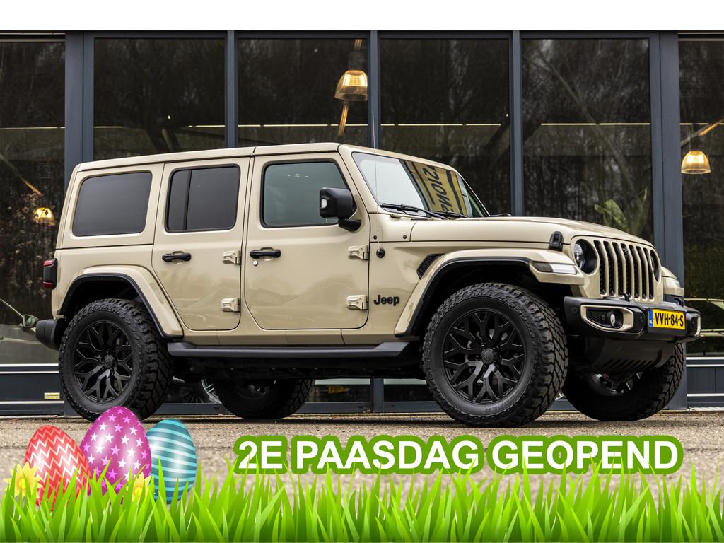 Jeep Wrangler Unlimited Rubicon Brut wielen grijs kenteken E, Auto's, Euro 6, 4 cilinders, Bruin, 3000 kg