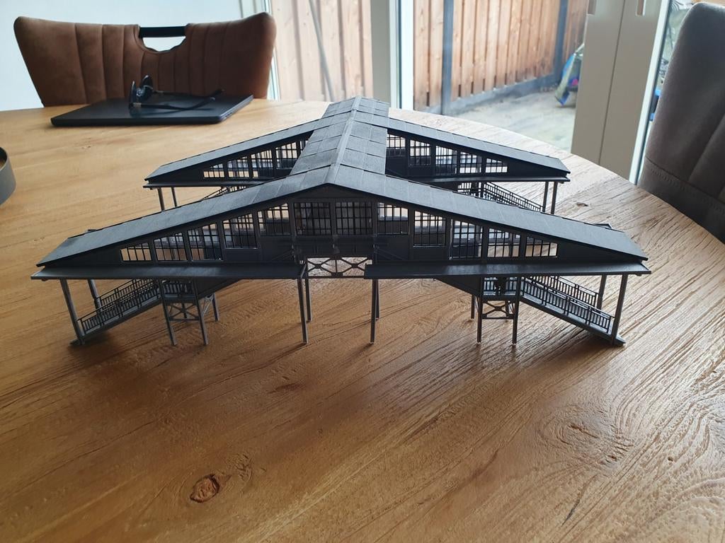 Faller voetgangers brug zelf creatie HO, Hobby en Vrije tijd, Modeltreinen | H0, Ophalen of Verzenden, Gelijkstroom of Wisselstroom