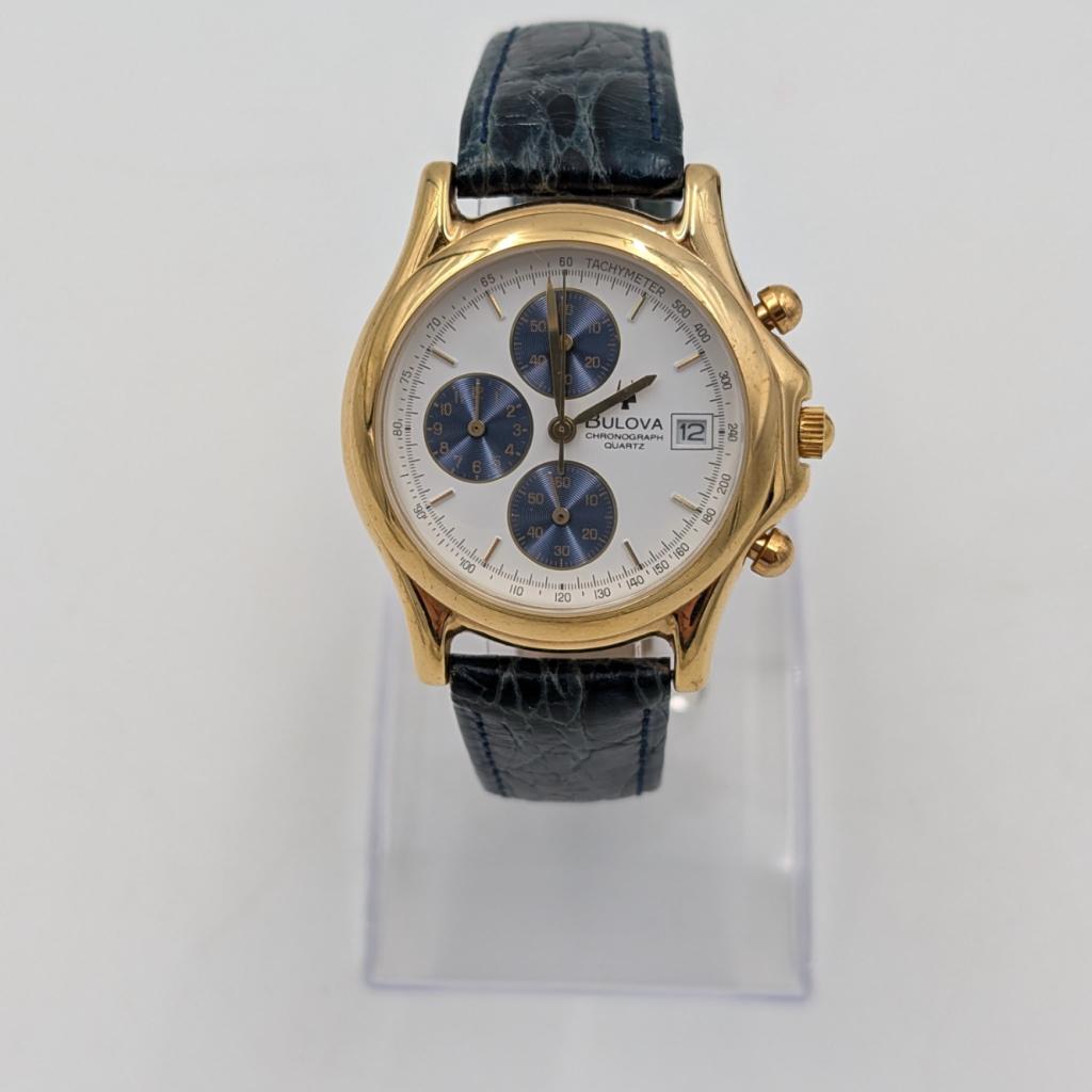 Bulova Vintage 1980s chronograaf horloge goudkleur JA411, Sieraden, Tassen en Uiterlijk, Horloges | Heren, Ruilrijk, Zo goed als nieuw