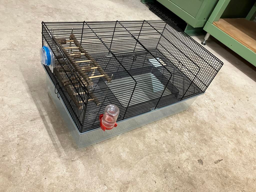 Hamsterkooi + graafkooi + buizen, Kooi, Minder dan 75 cm, Zo goed als nieuw, Hamster