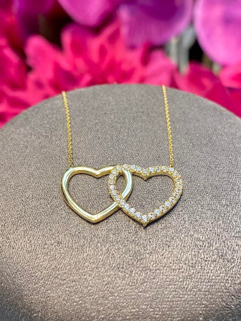14k Gouden Hart Ketting, Nieuw, Verstelbaar, Ophalen of Verzenden, Goud