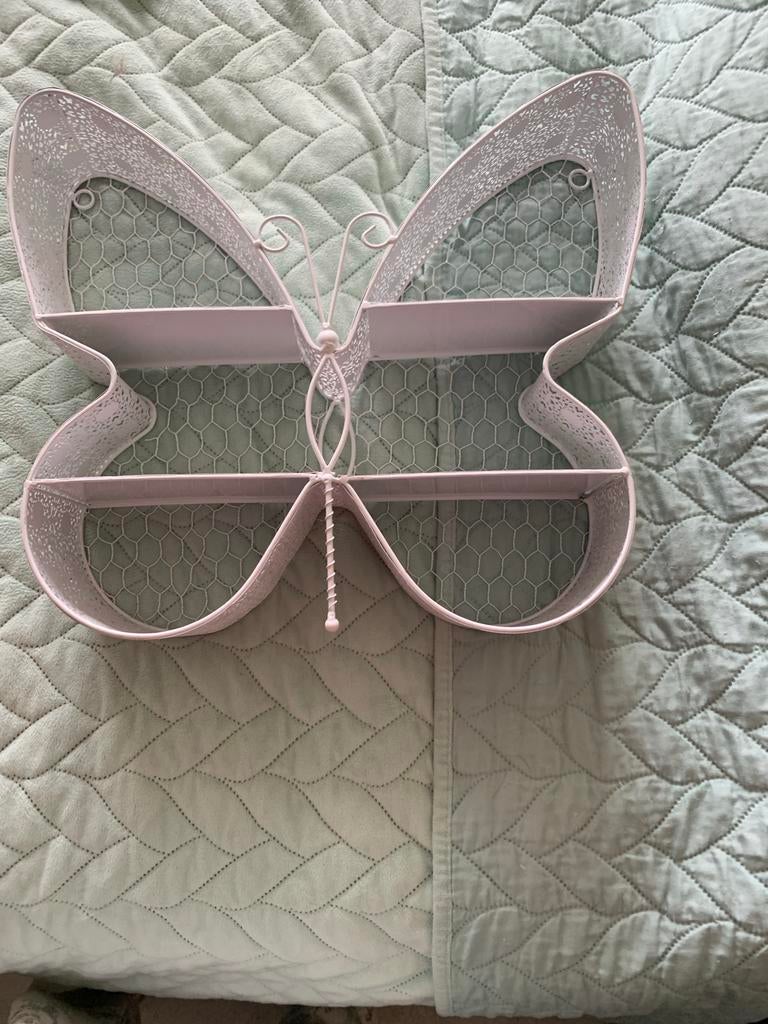 Muurdecoratie, vlinder en zonnetjes, Ophalen, Metaal, Gebruikt, Decoratieobject