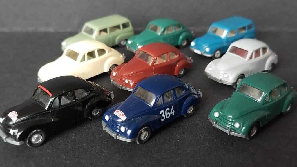 Dkw Auto Union 3=6 9x 1:87 Wiking Berlin Pol, Auto, Verzenden, Wiking modelbau GmbH, Zo goed als nieuw