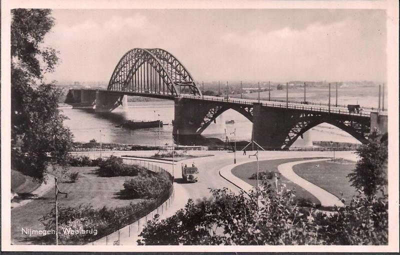Waalbrug - Nijmegen - oude kaart [15467], Verzamelen, Verzenden, 1940 tot 1960, Ongelopen, Gelderland