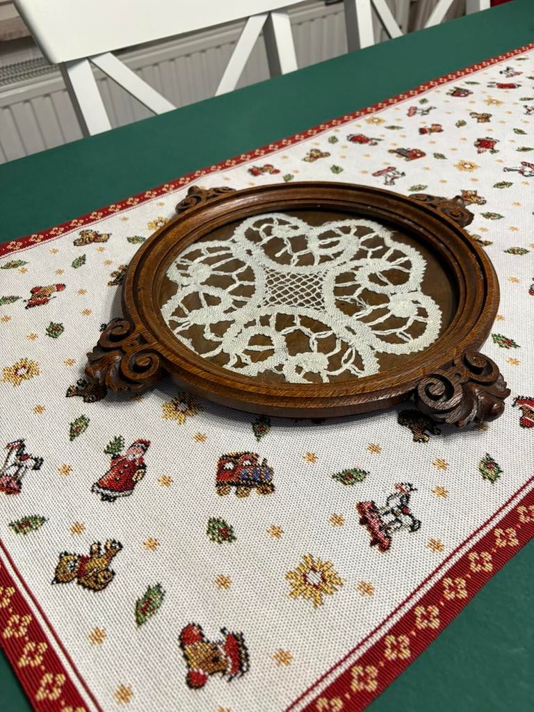 Oude platte houder voor decoratie, vaas of andere, Ophalen of Verzenden