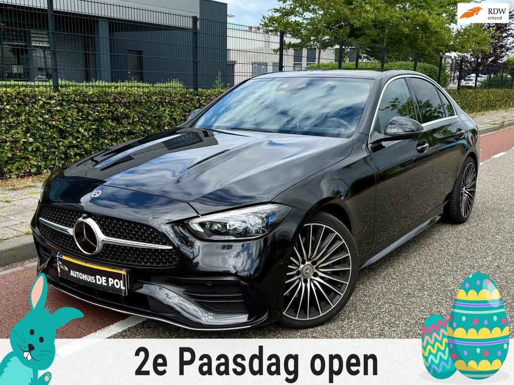Mercedes-Benz C-klasse 300 AMG Line DISTRONIC Actieve Stuur, Automaat, Achterwielaandrijving, Zwart, 4 cilinders
