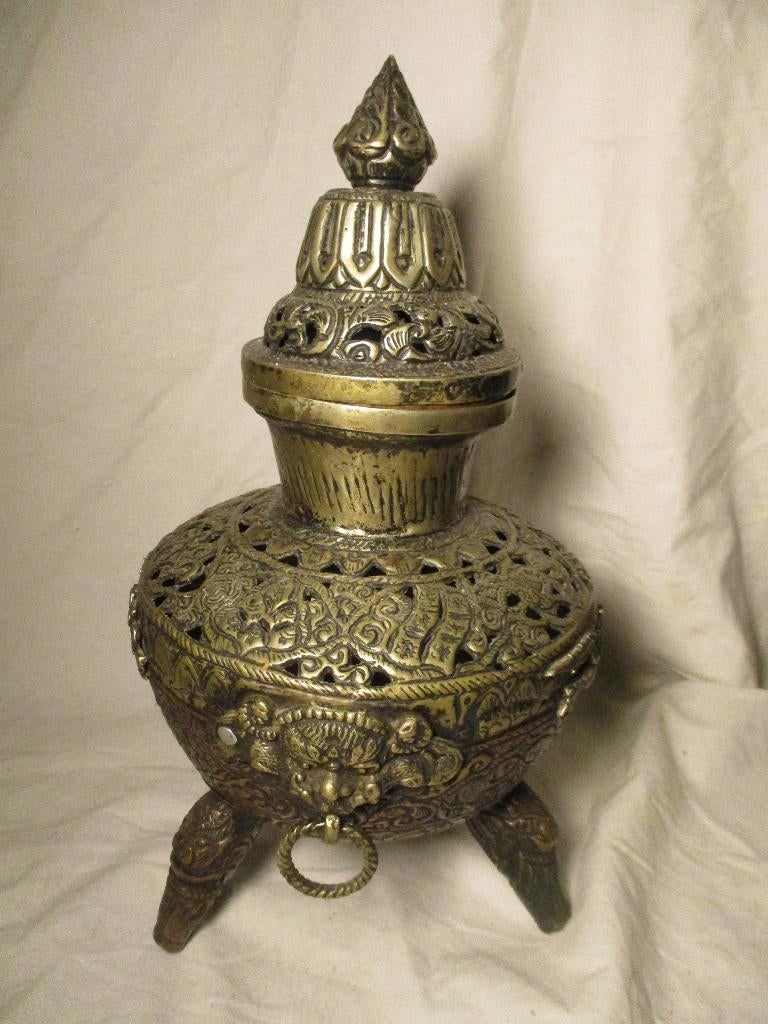 antiek koper-brons pot-kan China, Ophalen of Verzenden