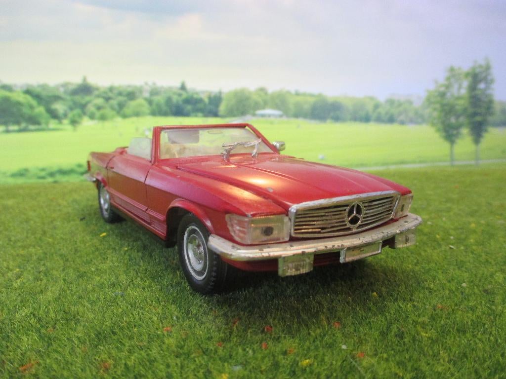 1/25 Mercedes Benz R107 450 SL - Polistil S-86 rood, Ophalen of Verzenden, Gebruikt