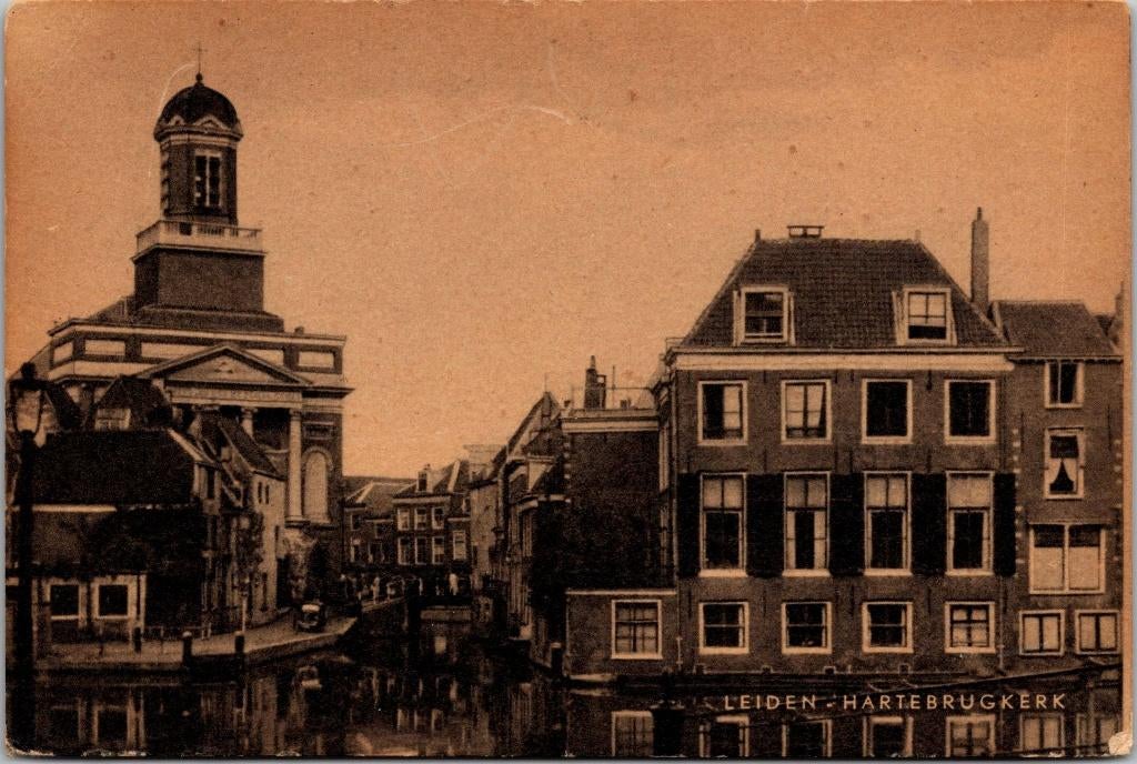 Leiden - Hartebrugkerk, Verzamelen, Verzenden, 1940 tot 1960, Ongelopen, Zuid-Holland