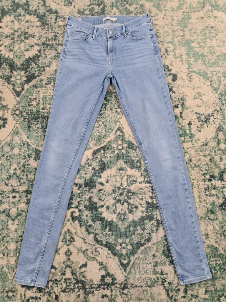 Levi's 710 super rise skinny W29 L34 WMN Tulsi2934 Blauw, Blauw, Ophalen of Verzenden, Zo goed als nieuw, W28 - W29 (confectie 36)