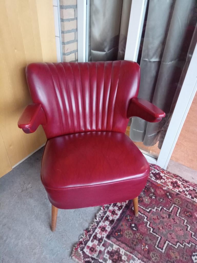 Cocktail fauteuil Theo Ruth jaren 50, Huis en Inrichting, Fauteuils, Ophalen of Verzenden, 75 tot 100 cm, 50 tot 75 cm