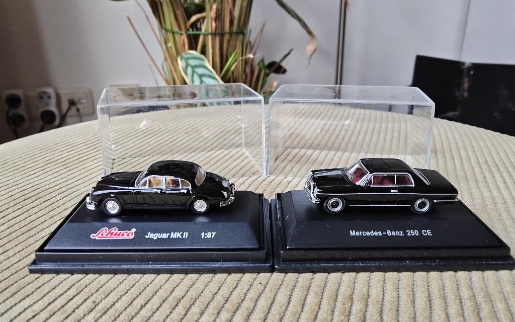 Schuco 1:87 Jaguar Mark ll & Mercedes 250 CE - 2 voor 12,95, Ophalen of Verzenden, Zo goed als nieuw, Auto, Schuco