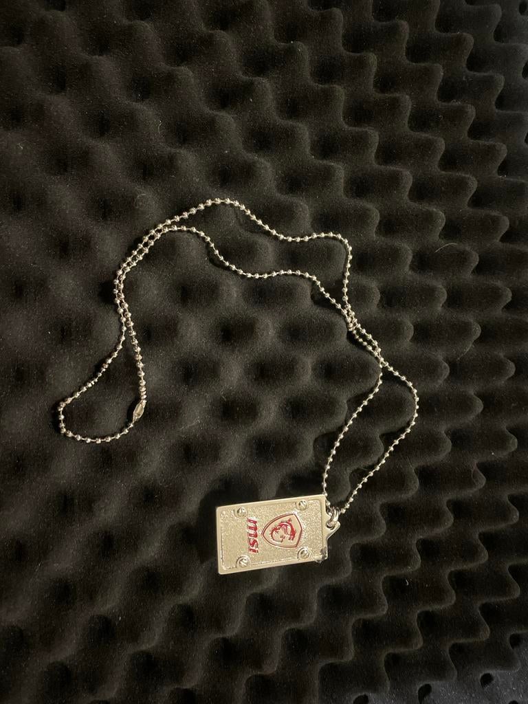 MSI gaming laptop ketting, Ophalen, Gebruikt, Zilver, Overige materialen