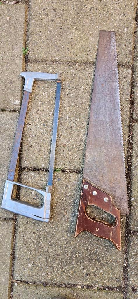 Oude handzagen: Beugelzaag en Handzaag, Doe-het-zelf en Verbouw, Ophalen of Verzenden, Gebruikt, Overige typen