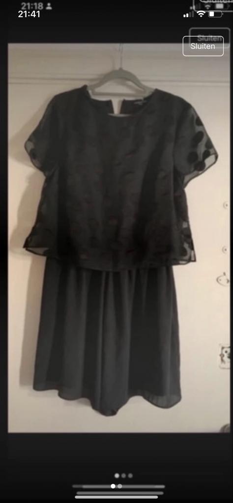 Zwarte Jumpsuit Maat M, Kleding | Dames, Jumpsuits, Ophalen of Verzenden, Gedragen, Maat 38/40 (M), Zwart