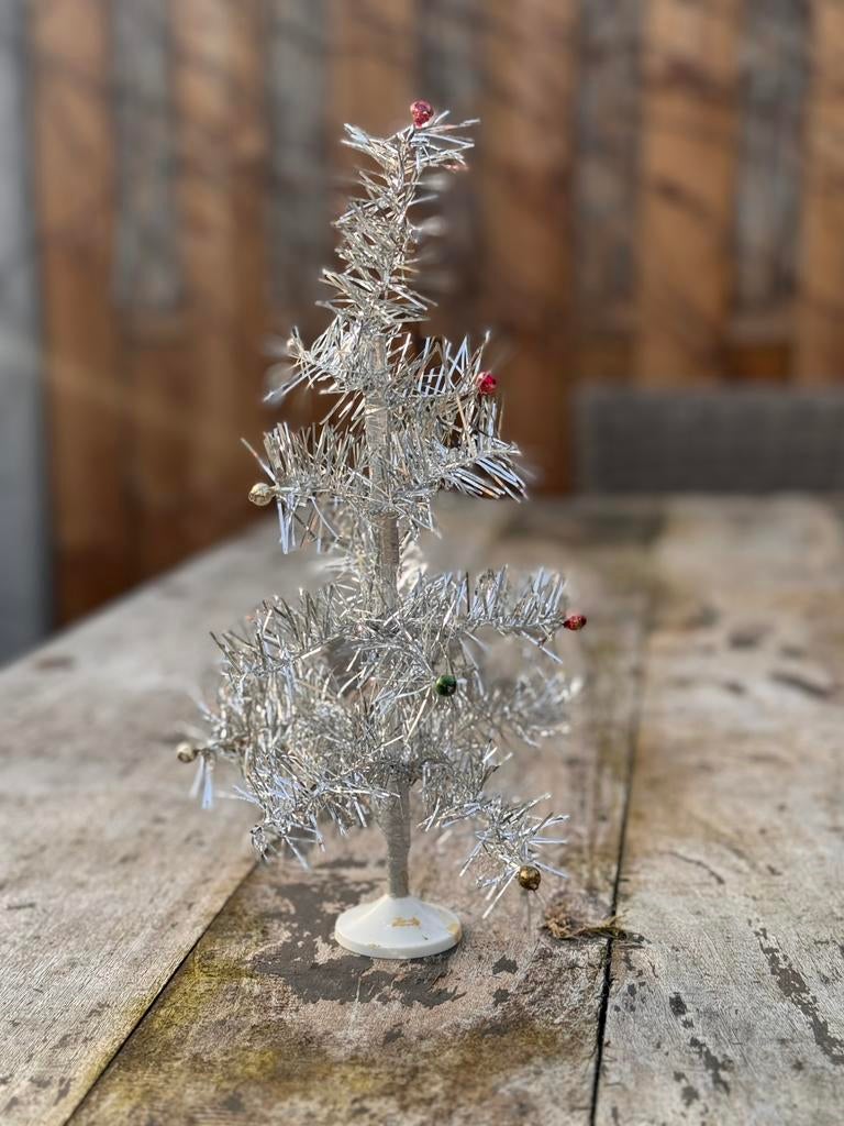 Oud Tinsel boomje kerst, Ophalen of Verzenden, Zo goed als nieuw