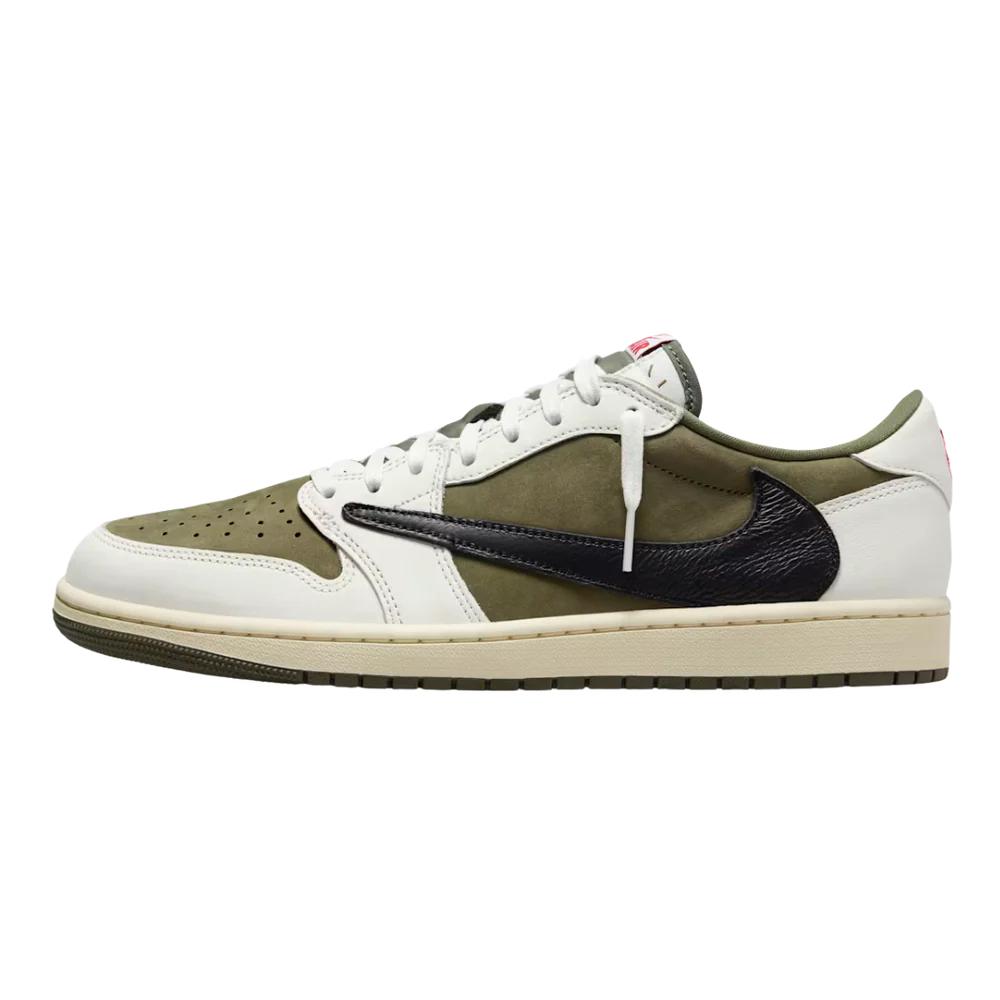 Nike Air Jordan 1 Low Travis Scott Medium Olive maat 39, Kleding | Heren, Schoenen, Overige kleuren, Nieuw, Ophalen of Verzenden