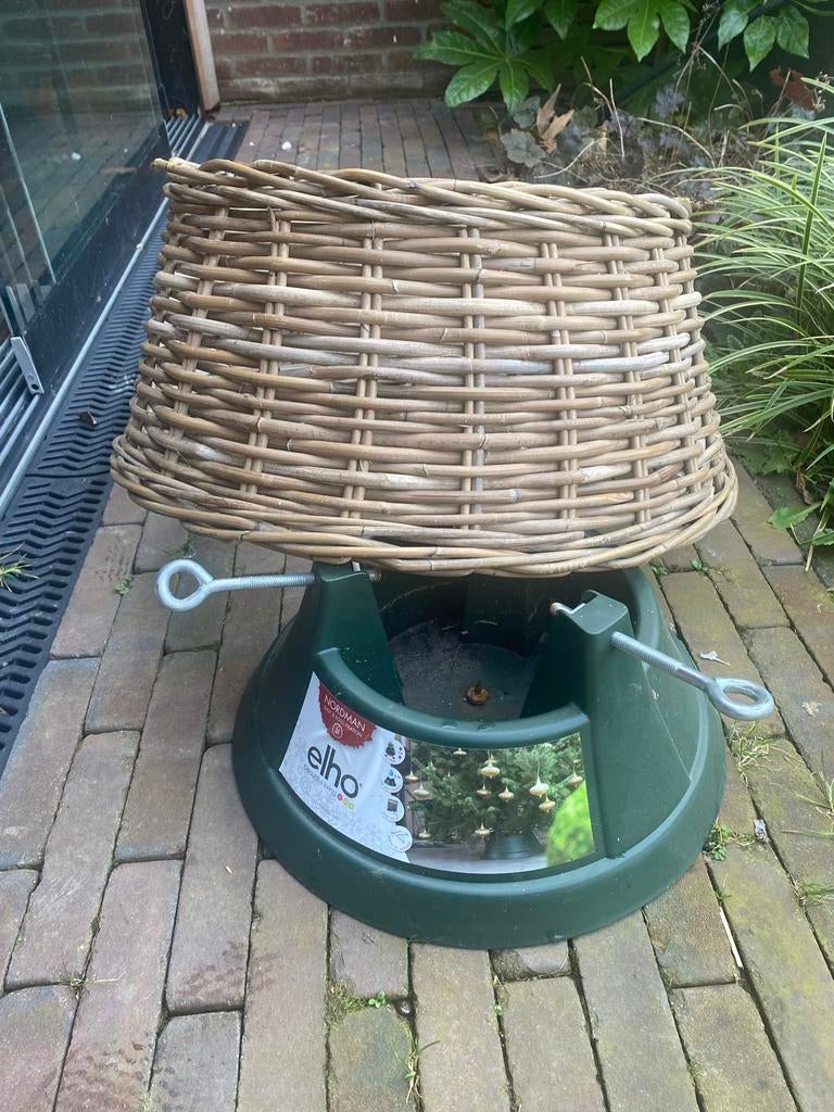 Kerstboom rotan mand en hulpstuk (standaard), Diversen, Kerst, Ophalen, Gebruikt