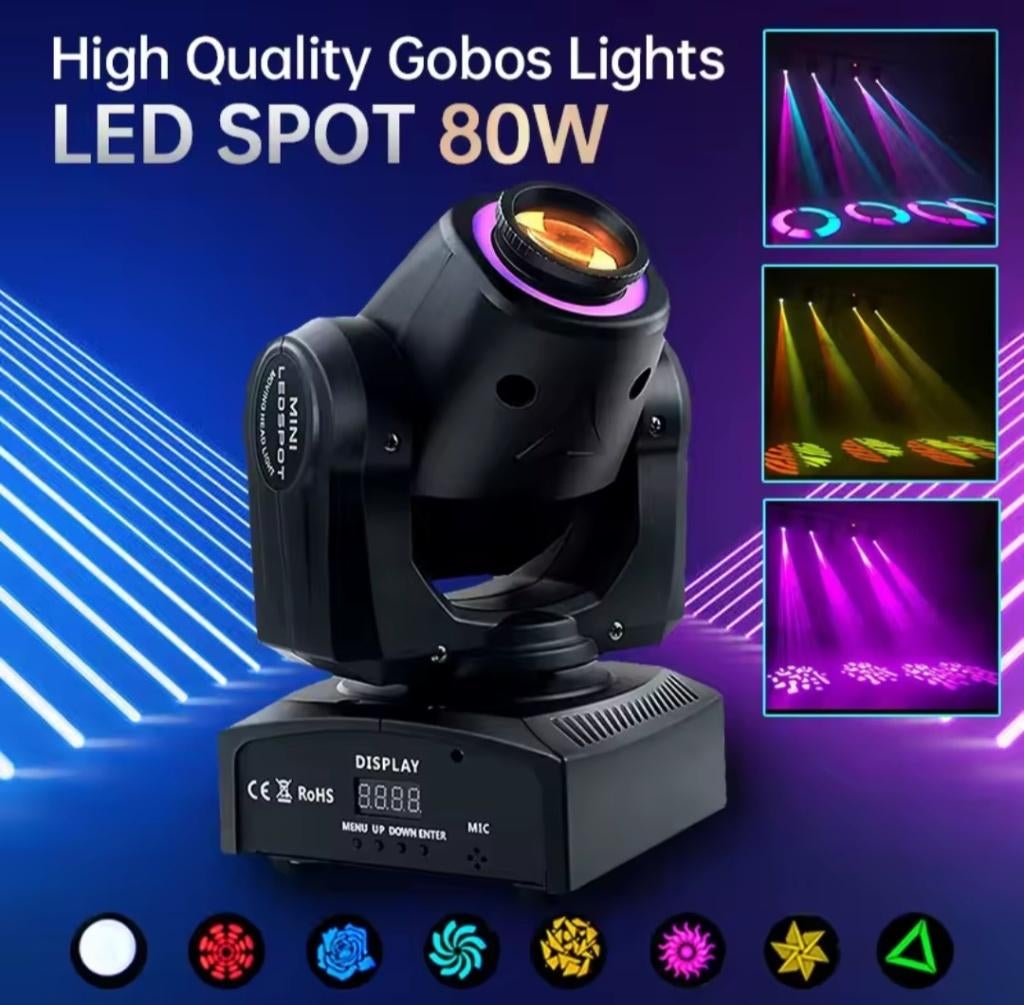 80 Watt LED DMX Moving Head lichteffect, Muziek en Instrumenten, Ophalen, Nieuw, Licht, Geluidgestuurd