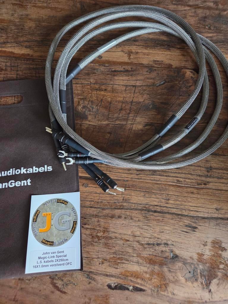 SPEAKERKABEL JOHN VAN GENT. 250CM, Ophalen of Verzenden, Zo goed als nieuw, Minder dan 2 meter, Overige kabels