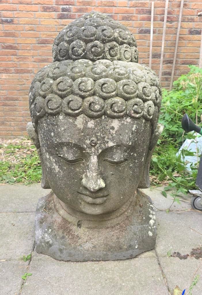 Prachtig groot authentiek Boeddah beeld, Ophalen, Gebruikt, Steen, Boeddhabeeld