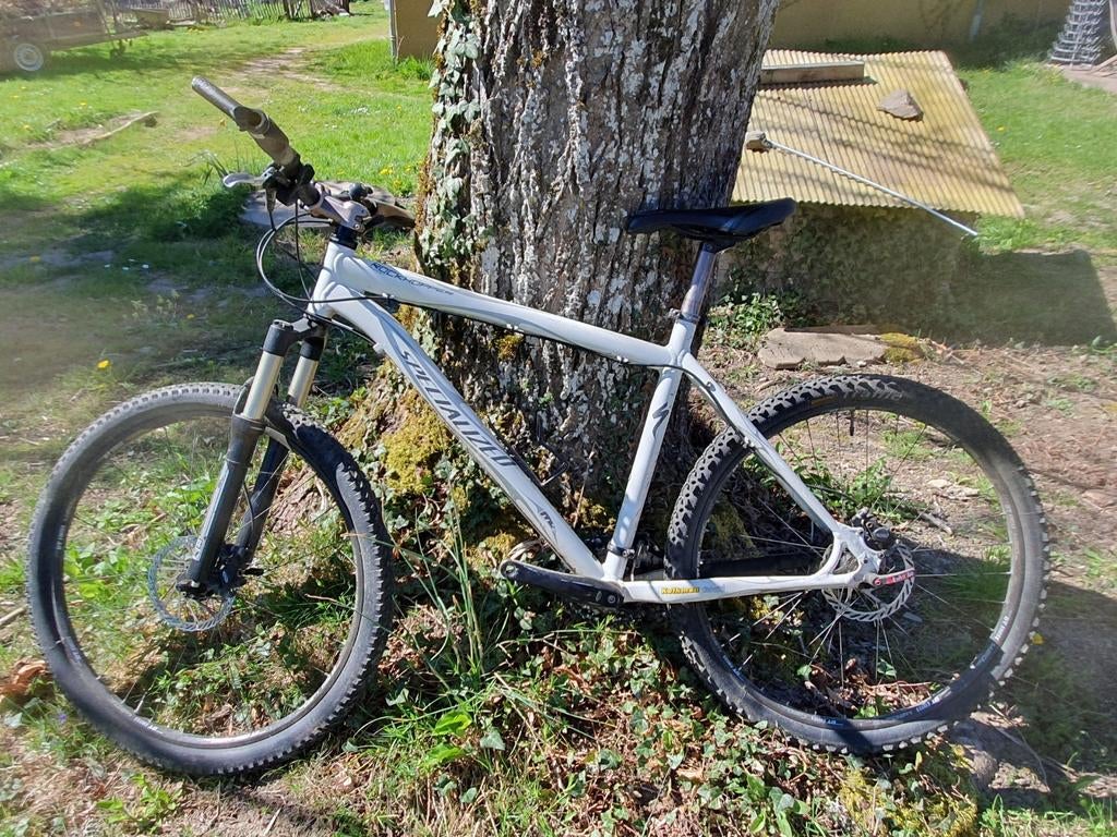 Specialized Rockhopper Mountainbike - Wit/Zilver, Gebruikt, Hardtail, Heren, 53 tot 57 cm