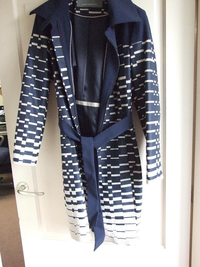 Mart Visser blauw beige coat voorjaar 42, Maat 42/44 (L), Ophalen of Verzenden, Zo goed als nieuw, Mart Visser