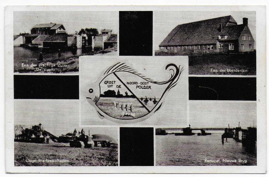 Noord Oost Polder  Ongelopen  Ansichtkaart ( B7786), Verzenden, 1960 tot 1980, Ongelopen, Zeeland